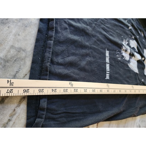 The Big‎ Lebowski T Shirt American Apparel Black Sometimes Theres a Man Movie - Picture 6 of 9